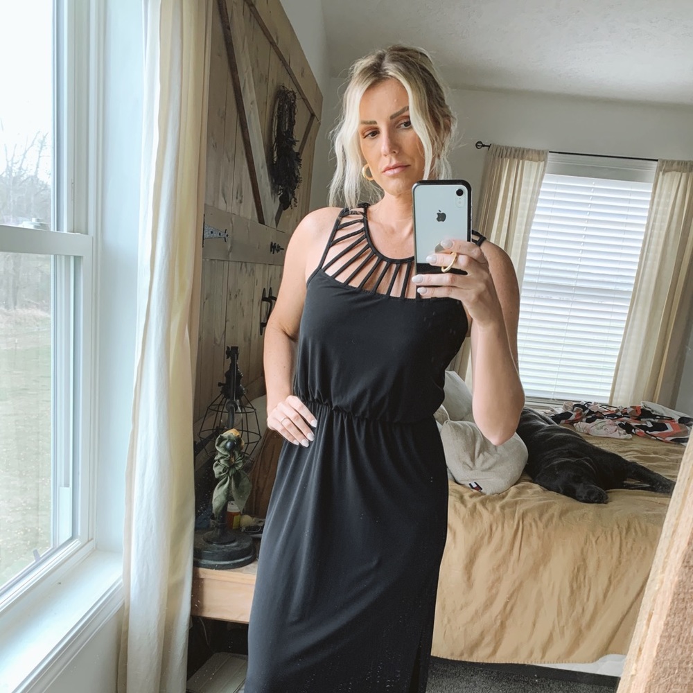 Black maxi dress